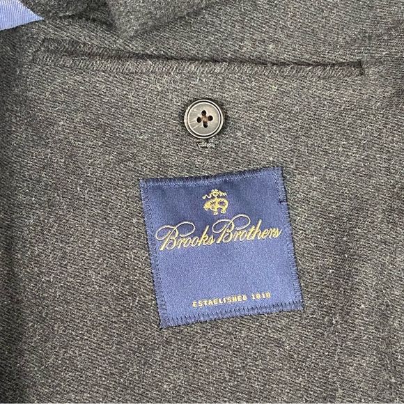 Brooks Brothers Mens Dark Gray Lined  Button Dinner Jacket‎ Size Medium - Picture 4 of 13